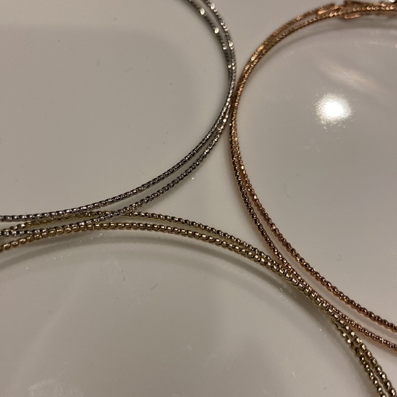 EUC * Guess Jeans * Bundle of 3 Sets of Hoop Earrings - Picture 2 of 2